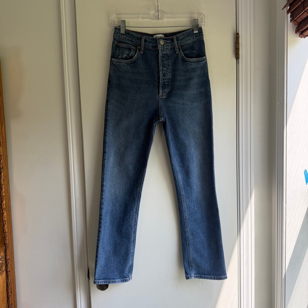 AGOLDE Riley High Rise Straight Leg Jeans Medium Indigo A056D-1255 Size 26